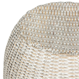 Safavieh Remi Wicker End Table – Chic Barrel Stool Design For Modern Living Spaces, Versatile Accent Piece Antique Grey SEA8022B