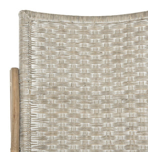 Safavieh Bali Rocking Chair - Elegant Rattan Design With Sturdy Hardwood Frame For Ultimate Comfort And Style Antique Grey SEA8035A