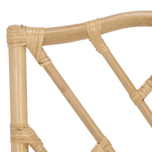 Safavieh CHADALE Rattan Dining Chair - Natural & Cream - Stylish, Comfortable, Versatile Seating for Any Space SEA8037A-SET2