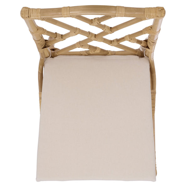 Safavieh Chadale Rattan Dining Chair - Natural & Cream Elegance For Stylish, Comfortable Dining Spaces Natural ,Cream Rattan ,Fabric ,Foam Sea8037a-set2