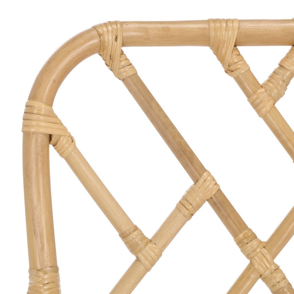Safavieh OLALA Rattan Arm Dining Chair - Natural Elegance with Cream Seat for Comfort & Style in Any Room SEA8038A