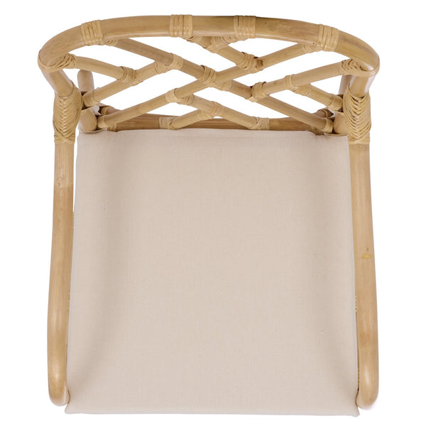 Safavieh Olala Rattan Arm Dining Chair - Natural & Cream, Elegant Comfort For Every Meal & Interior Style Natural ,Cream Rattan ,Fabric ,Foam Sea8038a