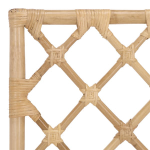 Safavieh HARU Rattan Dining Chair - Natural & Cream Upholstery for Timeless Style and Ultimate Comfort SEA8039A-SET2