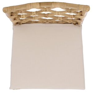 Safavieh Haru Rattan Dining Chair - Natural & Cream - Elegant Comfort For Your Dining Space Décor Natural ,Cream Rattan ,Fabric ,Foam Sea8039a-set2