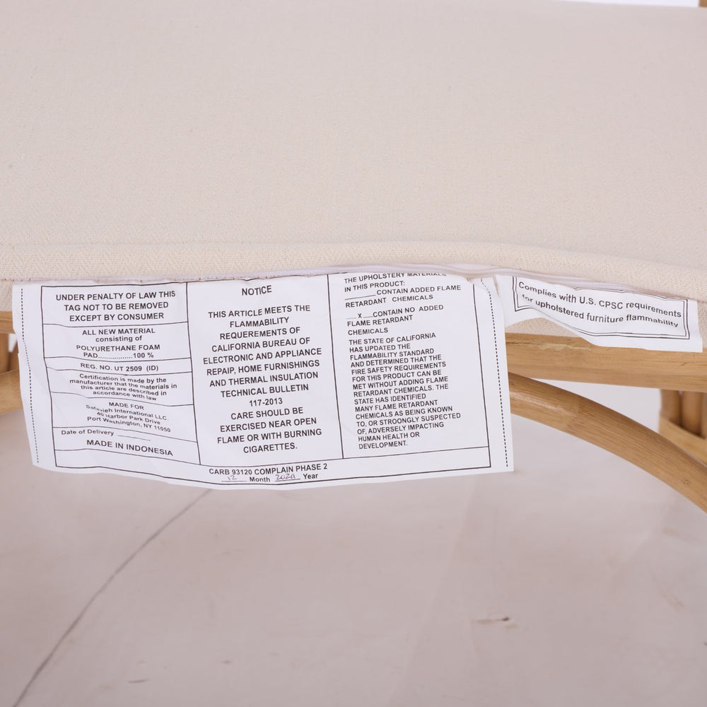 Safavieh Junie Rattan Dining Chair - Natural & Cream Elegance For Stylish Dining Spaces, Comfort & Charm Natural ,Cream Rattan ,Fabric ,Foam Sea8040a