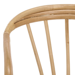 Safavieh BILLIE Rattan Dining Chair - Natural & Cream - Stylish Comfort for Modern or Coastal Interiors SEA8041A