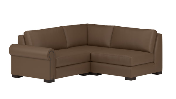 Nativa Interiors Sylviane Deep Plush Modular Sectional Mini Khaki  Sec-sylv-dp-ar5-3pc-jbs-khaki