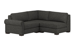 Nativa Interiors Sylviane Deep Plush Modular Sectional Mini Graphite  Sec-sylv-dp-ar5-3pc-vw-graphite