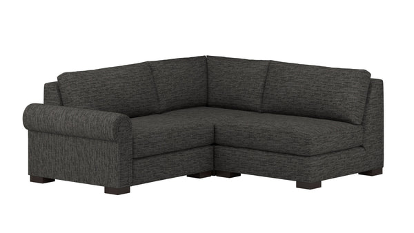 Nativa Interiors Sylviane Deep Plush Modular Sectional Mini Graphite  Sec-sylv-dp-ar5-3pc-vw-graphite