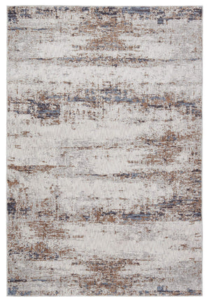 Jaipur Living Vibe by Jaipur Living Neutral Abstract Polyester Pile Runner for High Traffic Areas 5' x 8' RUG150308