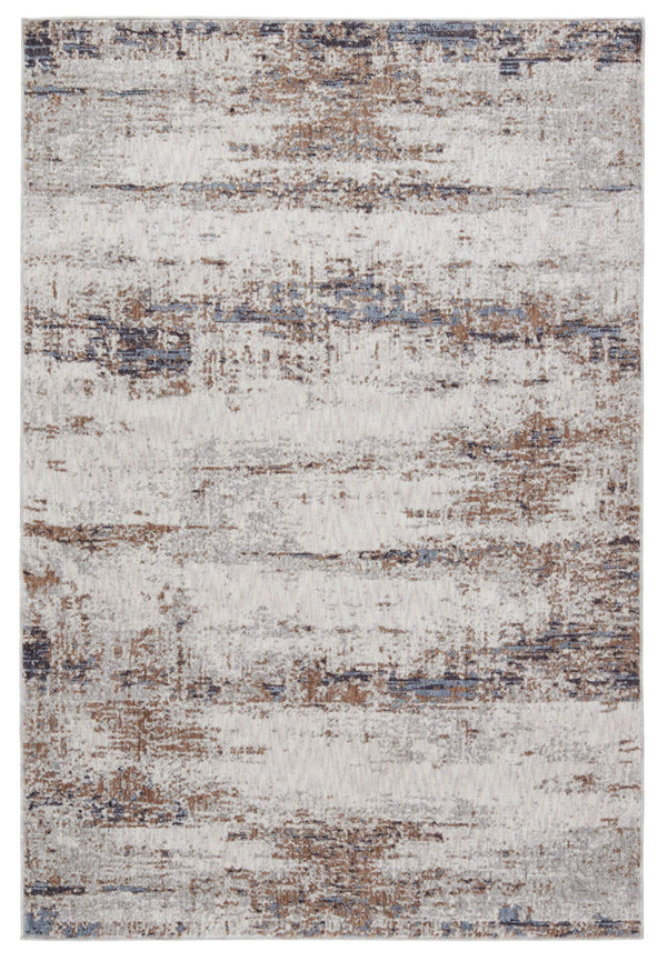 Jaipur Living Vibe by Jaipur Living Neutral Abstract Polyester Pile Runner for High Traffic Areas 5' x 8' RUG150308