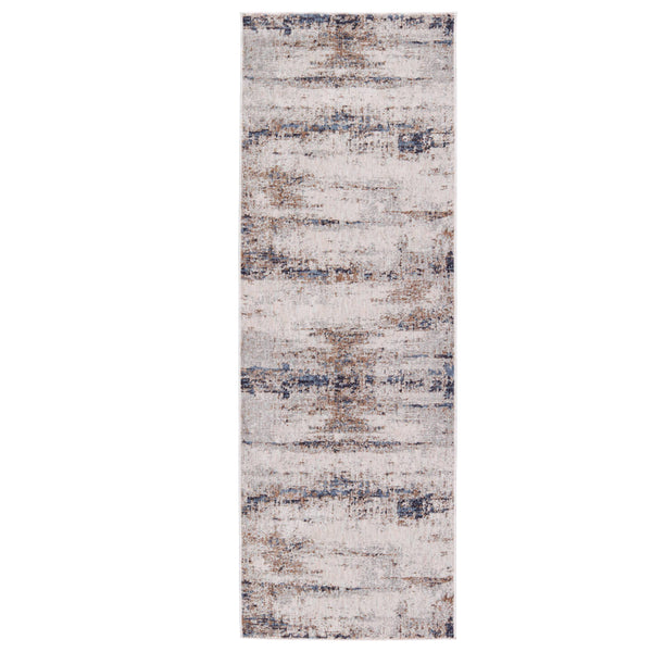 Jaipur Living Vibe by Jaipur Living Neutral Abstract Polyester Pile Runner for High Traffic Areas 3' x 8' RUG150307
