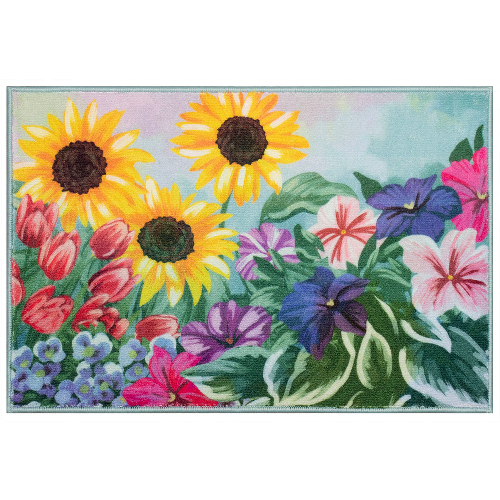 Trans Ocean Liora Manne Siena Indoor Printed Non-slip Mat – Vibrant Floral Garden Design For Stylish Decor Multi Nylon Sei23513044