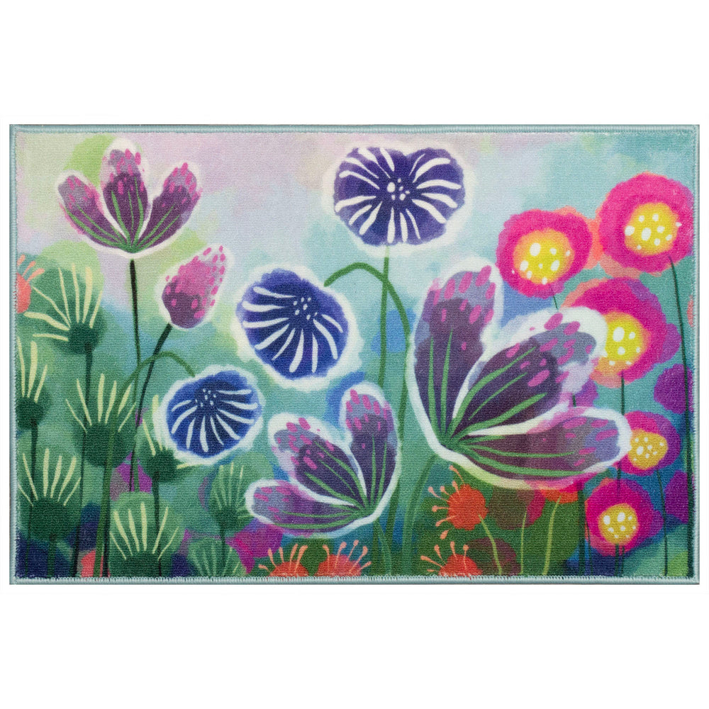 Trans Ocean Liora Manne Siena Watercolor Wildflower Indoor Mat - Vibrant Floral Design For Stylish Spaces Multi Nylon Seir5513144