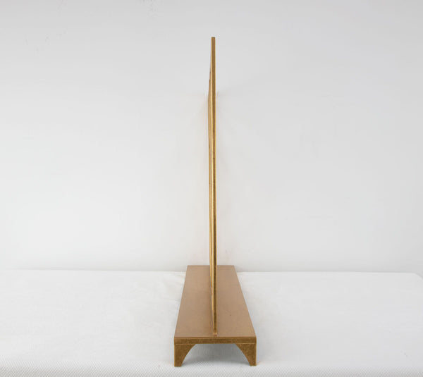 Zeugma Selina Geometric Firescreen - Handcrafted Metal Frame For Elegant Hearth Decor And Dramatic Appeal Gold Leaf Metal Selina Gold