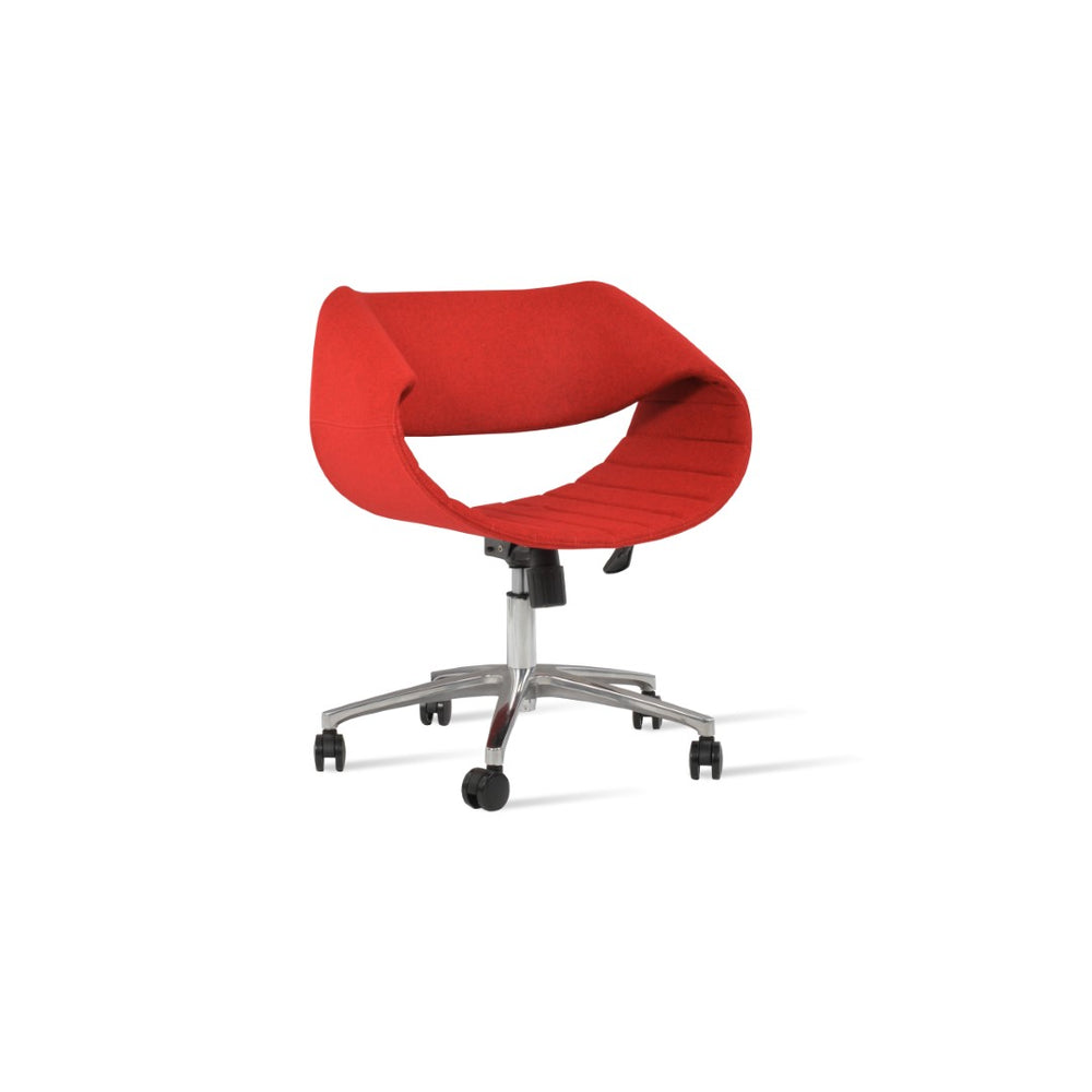 Soho Concept Seminyak Office Chair - Premium Camira Wool, 10-year Guarantee, Stylish Metal Base, 300 Lbs Capacity Gold,White  Soho-concept-dining-chair-11960