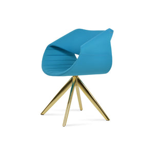 Soho Concept Seminyak Sword Swivel Armchair - Luxurious Comfort In Boucle, Velvet, Nubuck & Camira Fabrics, 10-year Warranty Gold,Turquoise  Soho-concept-dining-chair-05803