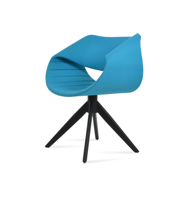 Soho Concept Seminyak Sword Swivel Armchair - Luxurious Comfort In Boucle, Velvet, Nubuck & Camira Fabrics, 10-year Warranty Black,Turquoise  Soho-concept-dining-chair-05801