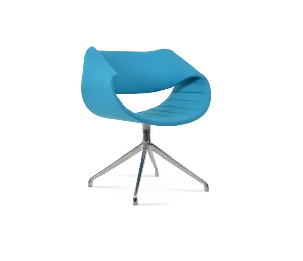 Soho Concept Seminyak Spider Plus Swivel Armchair – Elegant Dining Chair In Luxurious Fabrics With 10-year Warranty Turquoise  Soho-concept-dining-chair-05788