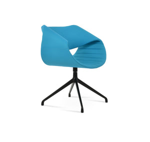 Soho Concept Seminyak Spider Plus Swivel Armchair – Elegant Dining Chair In Luxurious Fabrics With 10-year Warranty Black,Turquoise  Soho-concept-dining-chair-05789