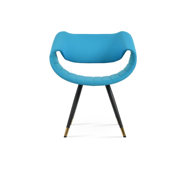 Soho Concept Seminyak Star Armchair - Stylish Dining Chair With Durable Fabric Options & 10-year Guarantee, Made In Turkiye Black,Gold,Turquoise  Soho-concept-dining-chair-05790