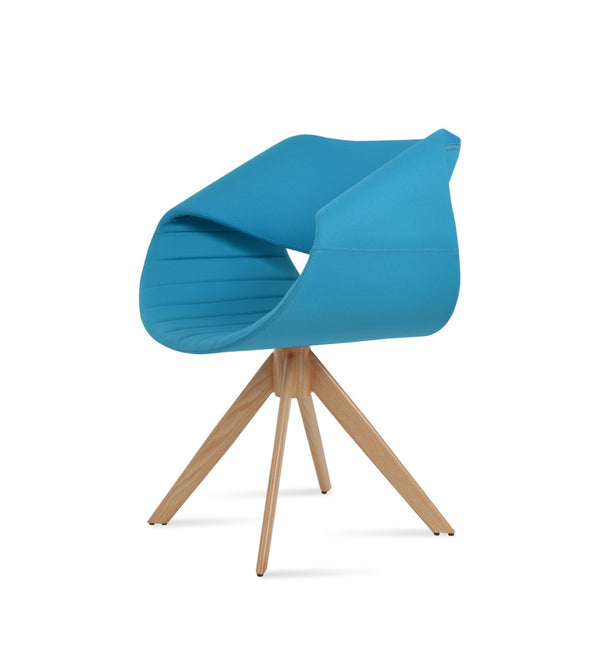 Soho Concept Seminyak Sword Swivel Armchair - Luxurious Comfort In Boucle, Velvet, Nubuck & Camira Fabrics, 10-year Warranty Natural,Turquoise  Soho-concept-dining-chair-05805