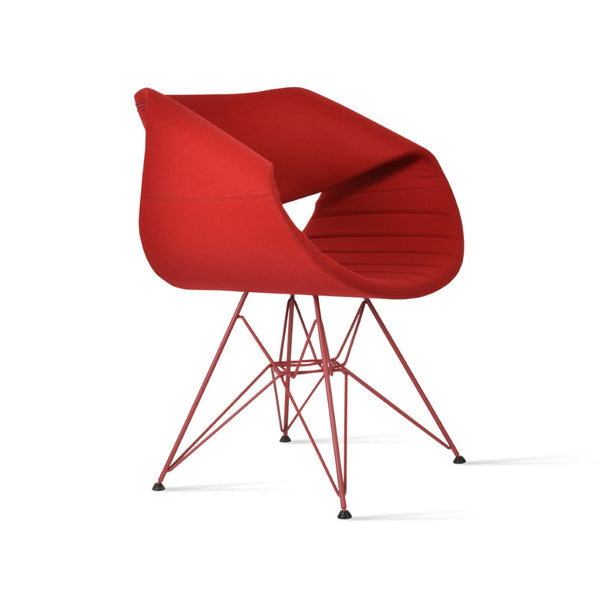 Soho Concept Seminyak Tower Armchair - Luxurious Camira Blazer Wool, Vibrant Colors, & 10-year Guarantee Comfort Red  Soho-concept-dining-chair-05809