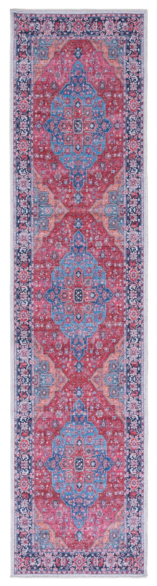 Safavieh Serapi Exquisite Area Rug - Sophisticated Transitional Design With Plush Comfort For Every Home Blue ,Rust 52% Cotton,25% Jute,20% Polyester Chenille,3% Polyester Sep369m-10