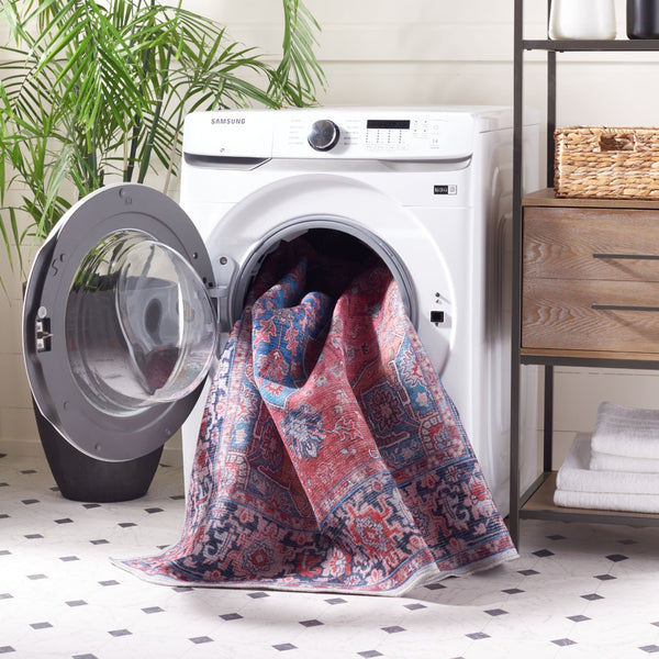 Safavieh Serapi Exquisite Area Rug - Sophisticated Transitional Design With Plush Comfort For Every Home Blue ,Rust 52% Cotton,25% Jute,20% Polyester Chenille,3% Polyester Sep369m-10