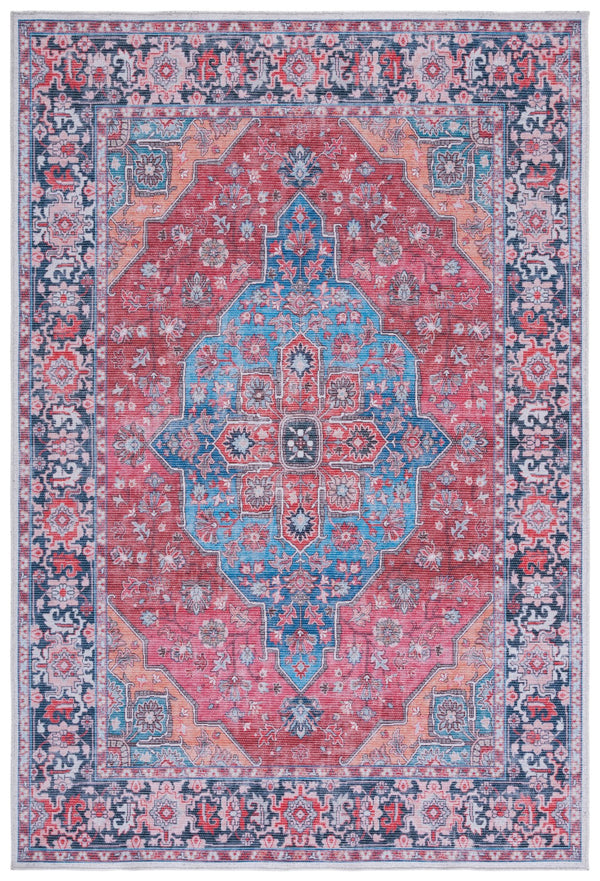 Safavieh Serapi Exquisite Area Rug - Sophisticated Transitional Design With Plush Comfort For Every Home Blue ,Rust 52% Cotton,25% Jute,20% Polyester Chenille,3% Polyester Sep369m-10