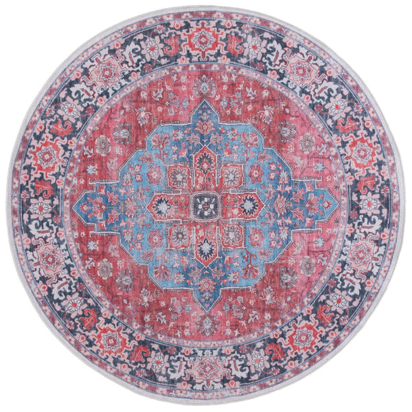 Safavieh Serapi Exquisite Area Rug - Sophisticated Transitional Design With Plush Comfort For Every Home Blue ,Rust 52% Cotton,25% Jute,20% Polyester Chenille,3% Polyester Sep369m-10