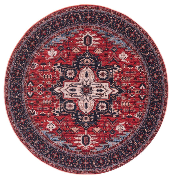 Safavieh Serapi 560 Power Loomed Transitional Rug Red / Navy 6'-7" x 9'