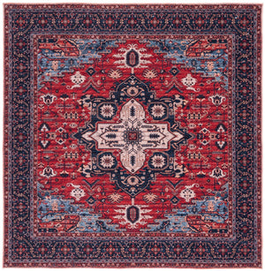 Safavieh Serapi 560 Power Loomed Transitional Rug Red / Navy 8' x 8' Square