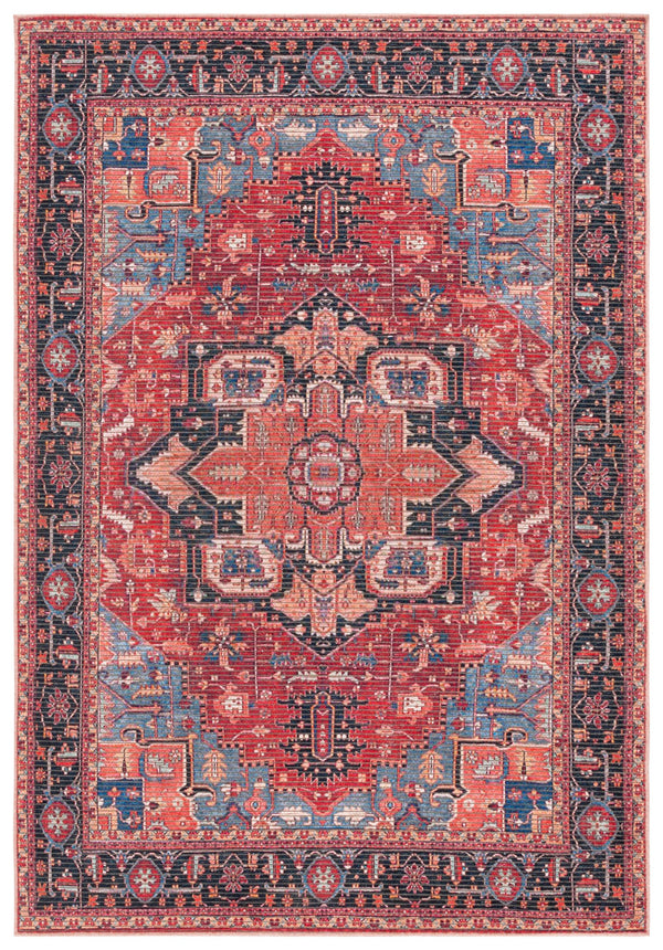 Safavieh Serapi Traditional Style Rug - Elegant Power Loomed Design With Rich Red And Blue Palette, Durable & Chic Red ,Blue 52% Cotton,25% Jute,20% Polyester Chenille,3% Polyester Sep612q-7r