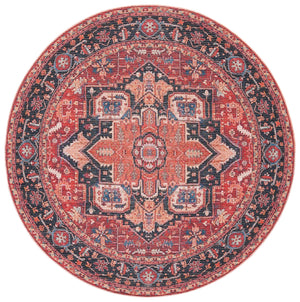 Safavieh Serapi Traditional Style Rug - Elegant Power Loomed Design With Rich Red And Blue Palette, Durable & Chic Red ,Blue 52% Cotton,25% Jute,20% Polyester Chenille,3% Polyester Sep612q-7r