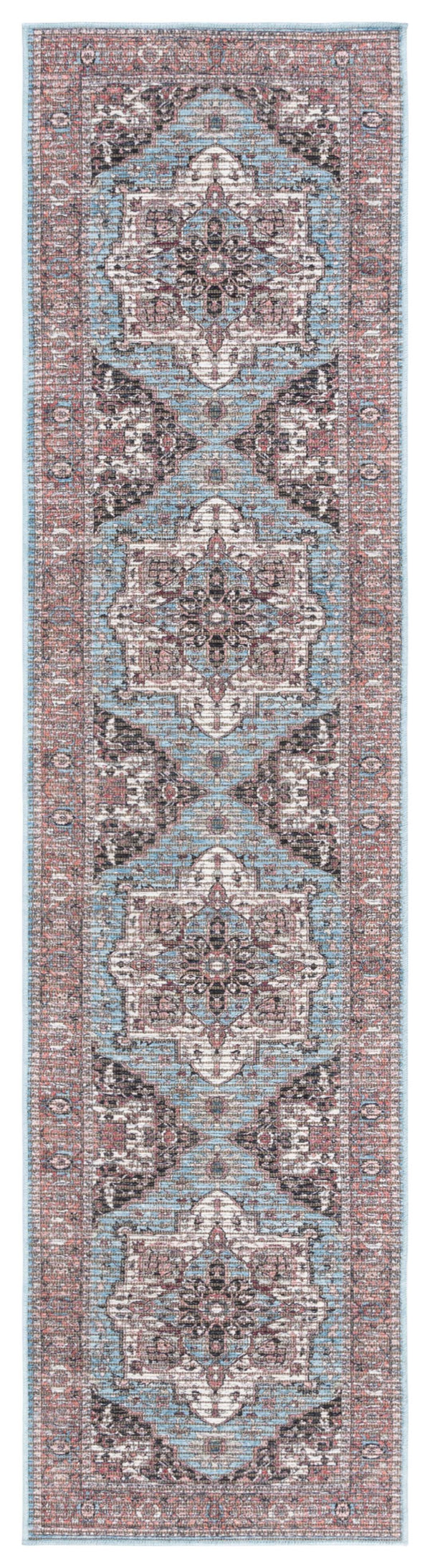 Safavieh Serapi Traditional Power Loomed Area Rug In Blue And Rust – Timeless Design For Any Room Blue ,Rust 52% Cotton,25% Jute,20% Polyester Chenille,3% Polyester Sep622m-9