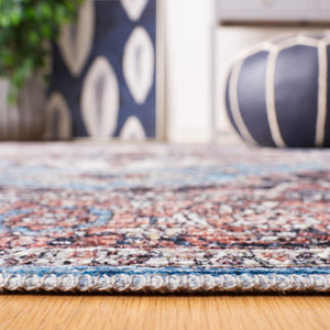 Safavieh Serapi Traditional Power Loomed Area Rug In Blue And Rust – Timeless Design For Any Room Blue ,Rust 52% Cotton,25% Jute,20% Polyester Chenille,3% Polyester Sep622m-9