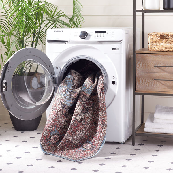 Safavieh Serapi Traditional Power Loomed Area Rug In Blue And Rust – Timeless Design For Any Room Blue ,Rust 52% Cotton,25% Jute,20% Polyester Chenille,3% Polyester Sep622m-9