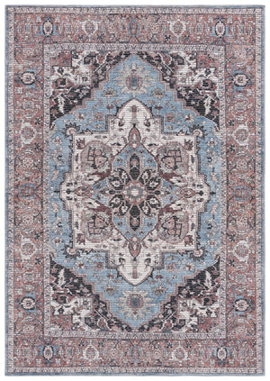 Safavieh Serapi Traditional Power Loomed Area Rug In Blue And Rust – Timeless Design For Any Room Blue ,Rust 52% Cotton,25% Jute,20% Polyester Chenille,3% Polyester Sep622m-9