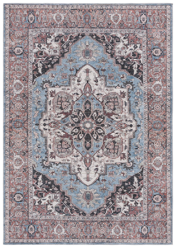 Safavieh Serapi Traditional Power Loomed Area Rug In Blue And Rust – Timeless Design For Any Room Blue ,Rust 52% Cotton,25% Jute,20% Polyester Chenille,3% Polyester Sep622m-9