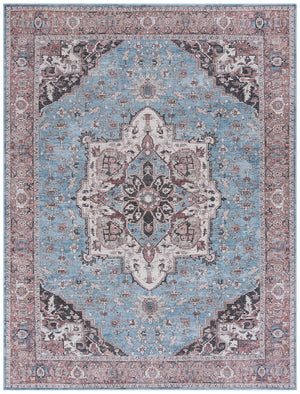 Safavieh Serapi Traditional Power Loomed Area Rug In Blue And Rust – Timeless Design For Any Room Blue ,Rust 52% Cotton,25% Jute,20% Polyester Chenille,3% Polyester Sep622m-9
