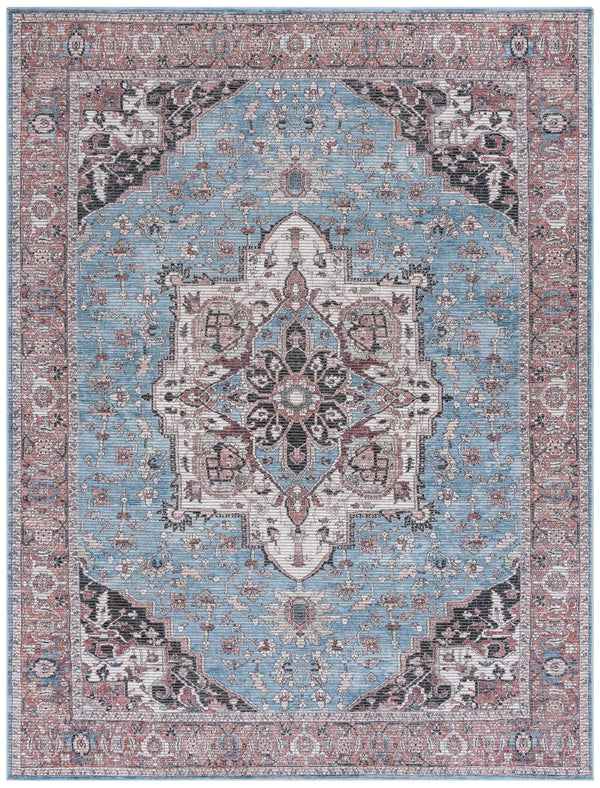 Safavieh Serapi Traditional Power Loomed Area Rug In Blue And Rust – Timeless Design For Any Room Blue ,Rust 52% Cotton,25% Jute,20% Polyester Chenille,3% Polyester Sep622m-9