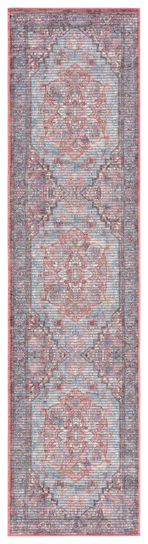 Safavieh Serapi Traditional Style Area Rug - Timeless Charm, Durable, Washable, Elegant Design For Any Space Blue ,Rust 52% Cotton,25% Jute,20% Polyester Chenille,3% Polyester Sep624m-8