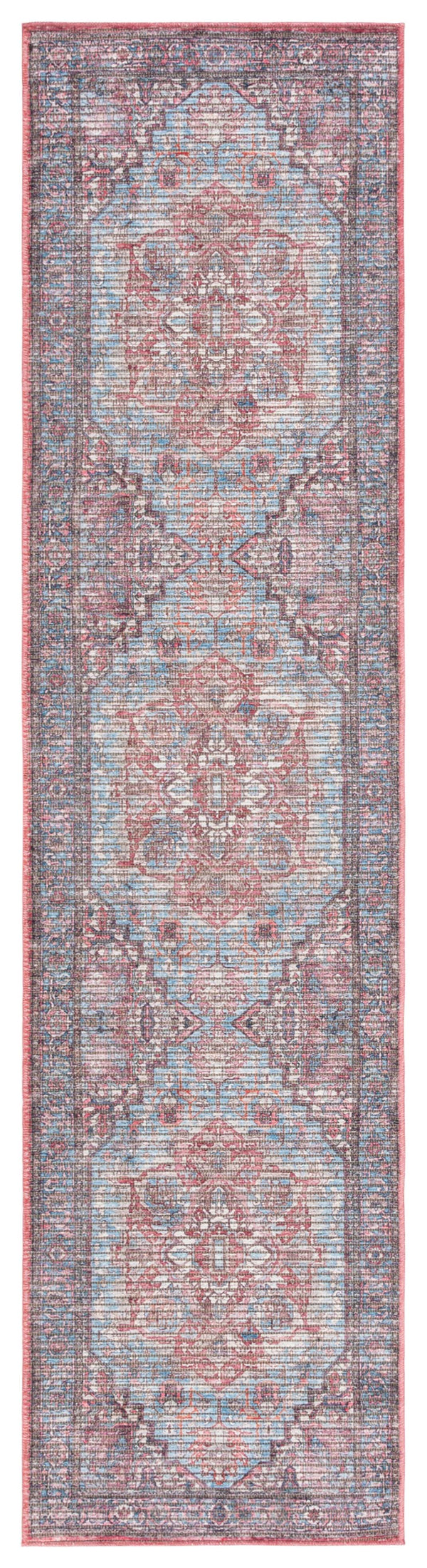 Safavieh Serapi Traditional Style Area Rug - Timeless Charm, Durable, Washable, Elegant Design For Any Space Blue ,Rust 52% Cotton,25% Jute,20% Polyester Chenille,3% Polyester Sep624m-8