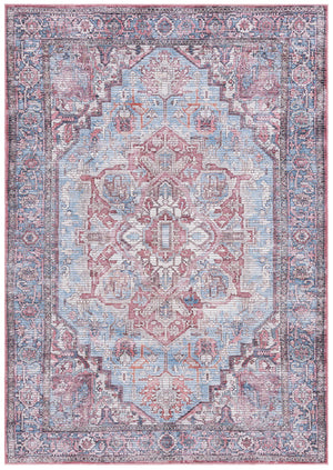 Safavieh Serapi Traditional Style Area Rug - Timeless Charm, Durable, Washable, Elegant Design For Any Space Blue ,Rust 52% Cotton,25% Jute,20% Polyester Chenille,3% Polyester Sep624m-8