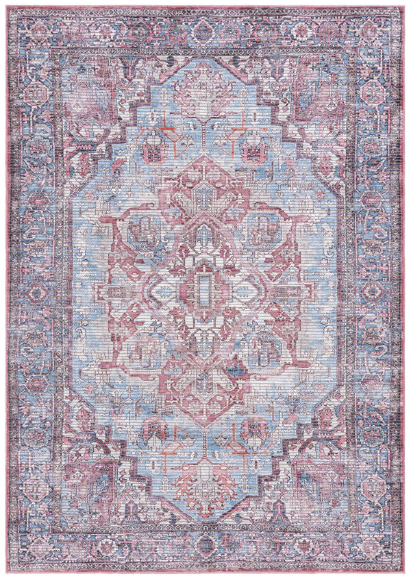 Safavieh Serapi Traditional Style Area Rug - Timeless Charm, Durable, Washable, Elegant Design For Any Space Blue ,Rust 52% Cotton,25% Jute,20% Polyester Chenille,3% Polyester Sep624m-8