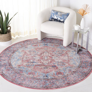 Safavieh Serapi Traditional Style Area Rug - Timeless Charm, Durable, Washable, Elegant Design For Any Space Blue ,Rust 52% Cotton,25% Jute,20% Polyester Chenille,3% Polyester Sep624m-8