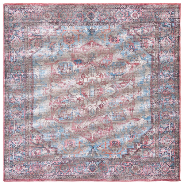 Safavieh Serapi Traditional Style Area Rug - Timeless Charm, Durable, Washable, Elegant Design For Any Space Blue ,Rust 52% Cotton,25% Jute,20% Polyester Chenille,3% Polyester Sep624m-8