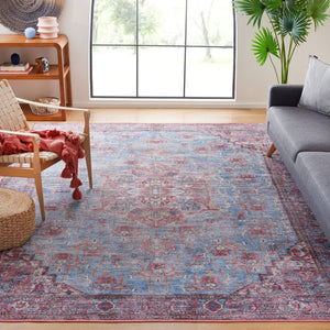 Safavieh Serapi Traditional Style Area Rug - Timeless Charm, Durable, Washable, Elegant Design For Any Space Blue ,Rust 52% Cotton,25% Jute,20% Polyester Chenille,3% Polyester Sep624m-8