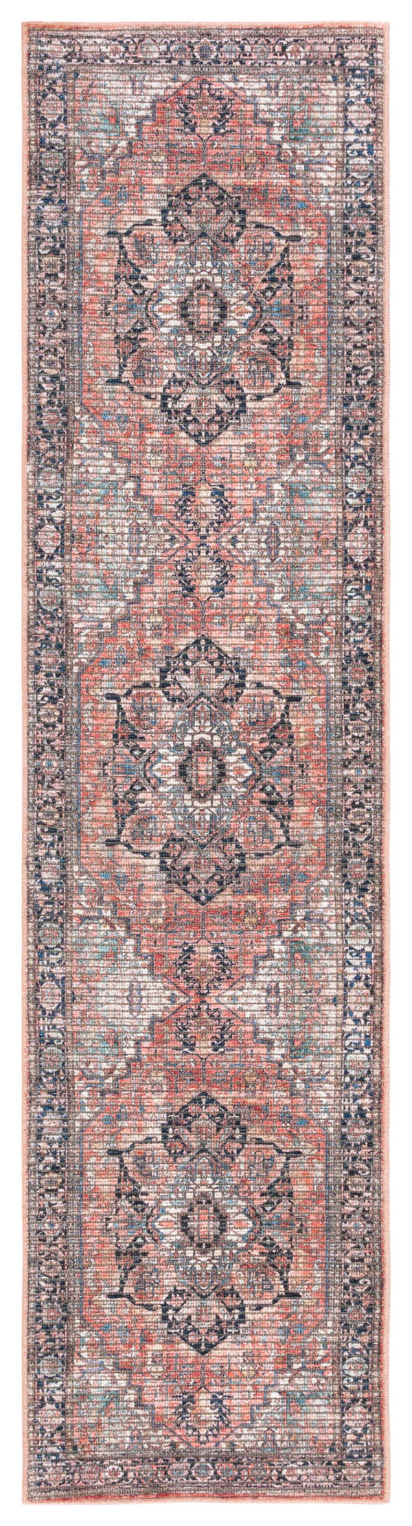 Safavieh Serapi Traditional Style Area Rug - Timeless Charm, Durable, Washable, Elegant Design For Any Space Rust ,Navy 52% Cotton,25% Jute,20% Polyester Chenille,3% Polyester Sep624p-7sq